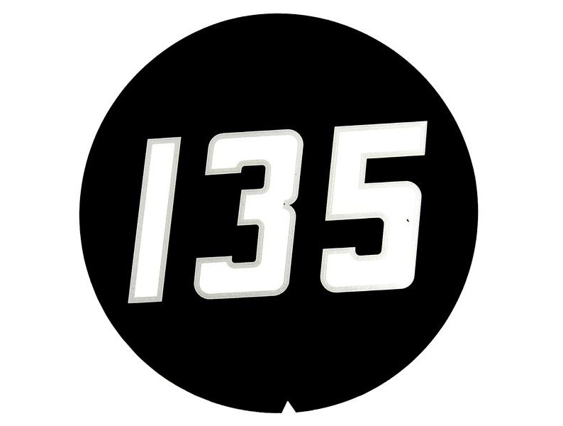 Aufkleber für Typenschild MF 135