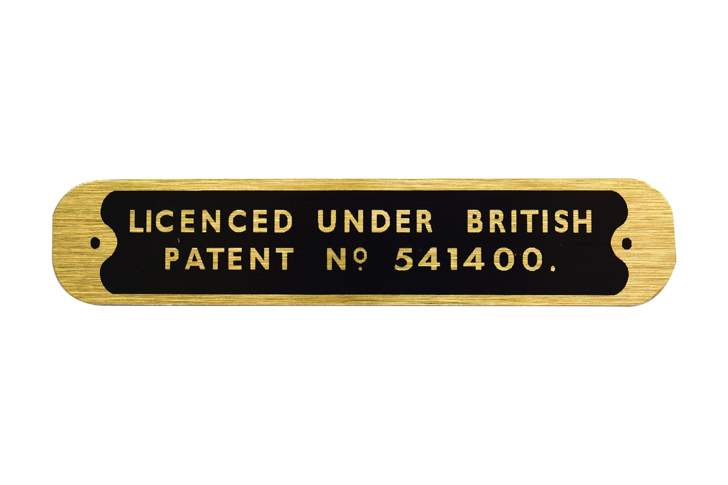 Typenschild TE 20 Patent Plate