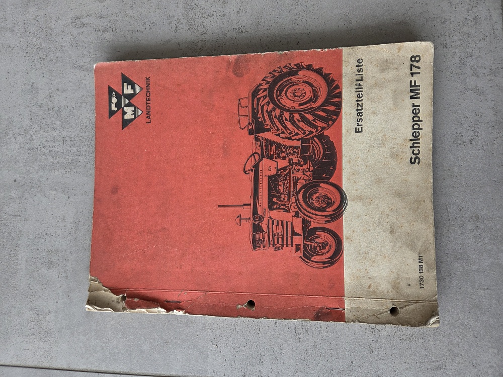 Ersatzteilliste original MF 178