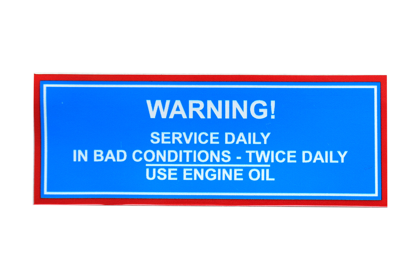 Aufkleber Ölbadluftfilter TE