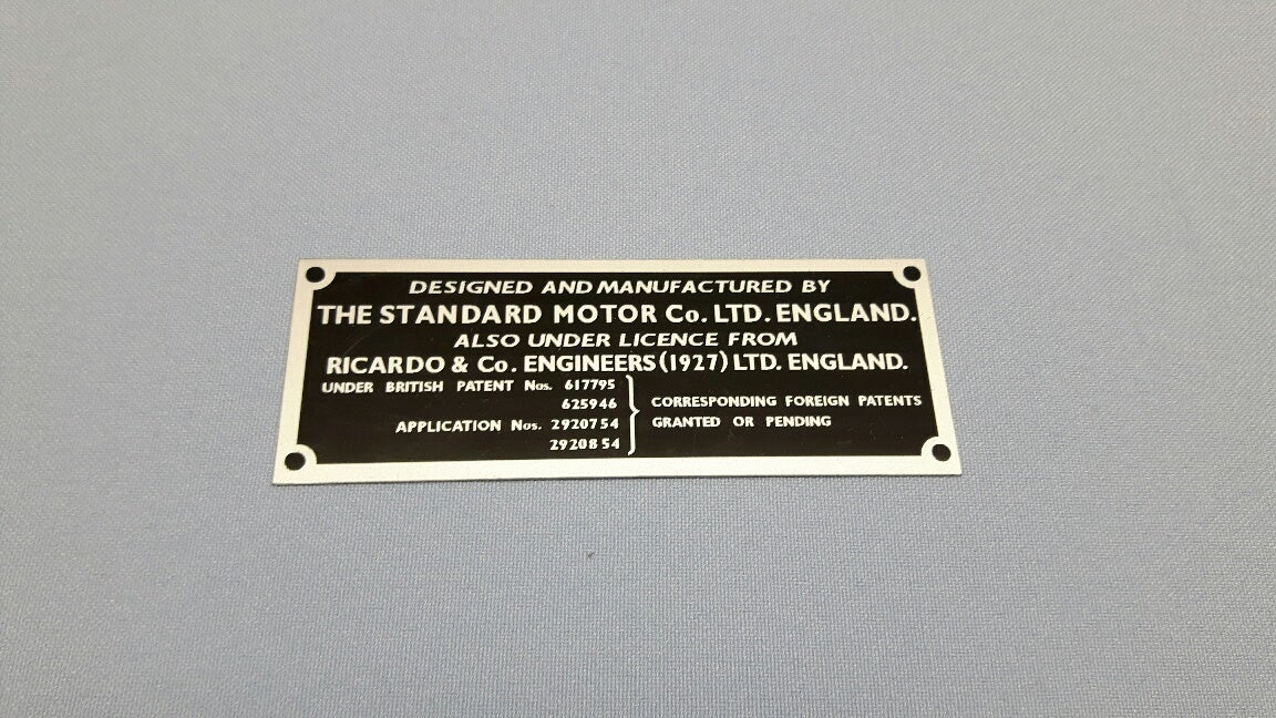 Motortypenschild Ricardo